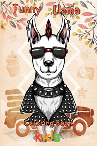 Funny Llama Coloring Book kids