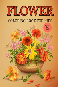 Flower Coloring Book For Kids ages 4-8