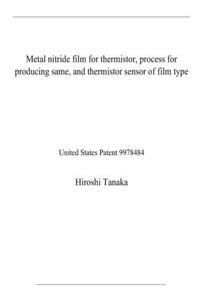 Metal nitride film for thermistor, process for producing same, and thermistor sensor of film type