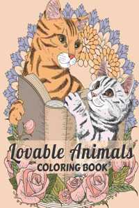 Lovable Animals Coloring Book