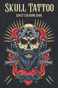 Skull Tatto Adult Coloring Book
