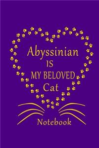 Abyssinian Is My Beloved Cat Notebook