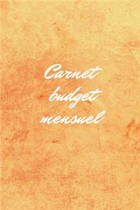 Carnet budget mensuel