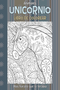 Libro de colorear - Más barato que la terapia - Animales - Unicornio