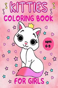 kitties coloring book for girls ages 6-9