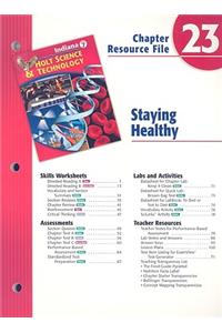 Indiana Holt Science & Technology Chapter 23 Resource File: Staying Healthy