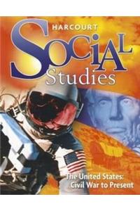 Harcourt Social Studies Tennessee: Student Edition Us: Civwar to Present 2009