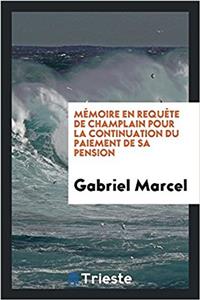 M MOIRE EN REQU TE DE CHAMPLAIN POUR LA