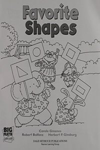 Big Math Little Kids Kindergarten Student Book 2 Favorite Shapes 5 Pack 2003c