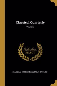 Classical Quarterly; Volume 7