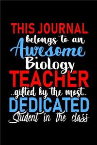 This Journal belongs to an Awesome Biology Teacher