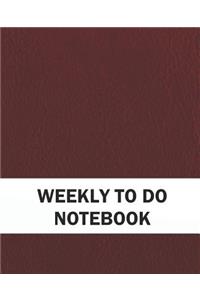 Weekly to Do Notebook
