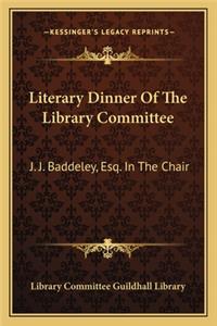Literary Dinner Of The Library Committee