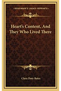 Heart's Content, and They Who Lived There