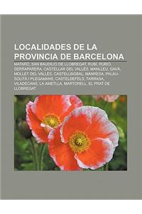 Localidades de La Provincia de Barcelona