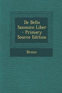 de Bello Saxonico Liber