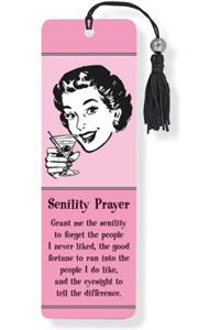 Senility Prayer Beaded Bookmark