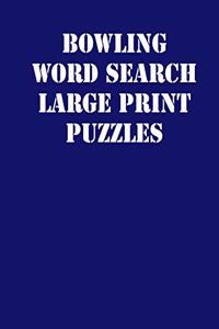 Bowling Word Search Large print puzzles