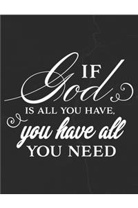 If God Is All You Have, You Have All You Need