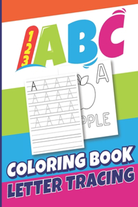 123 ABC Coloring Book Letter Tracing