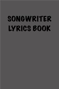 Songwriter Lyrics Book
