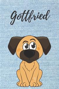 personalisiertes Notizbuch Hunde / Malbuch / Kritzelbuch / Tagebuch / Notizheft / Journal / DIN A5 / Geschenke Gottfried