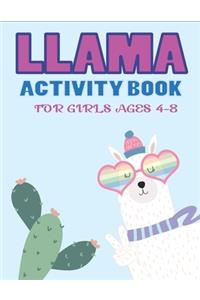 Llama Activity Book for Girls Ages 4-8