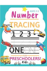 Number Tracing for Preschoolers Kids Ages 3-5