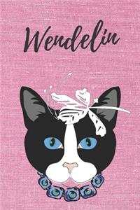 personalisiertes Notizbuch Katze / Journal / Malbuch / Tagebuch / Kritzelbuch / DIN A5 / Geschenk Wendelin