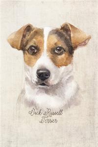 Jack Russell Terrier Dog Portrait Notebook