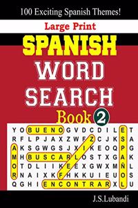 Large Print SPANISH WORD SEARCH Book; 2