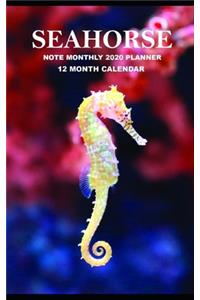 Seahorse Note Monthly 2020 Planner 12 Month Calendar