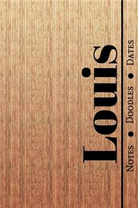 Manly Masculine Notebook with Personalized Monogram Louis