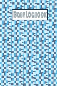 Baby Logbook: Geometric Squares Pattern Baby Log Journal Tracker