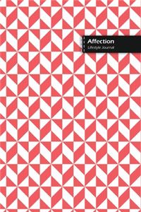 Affection Lifestyle Journal, Blank Write-in Notebook, Dotted Lines, Wide Ruled, Size (A5) 6 x 9 In (Pink)