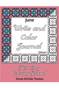 June Write and Color Journal - Volume 1