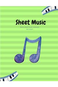 Blank Sheet Music Writing Notebook