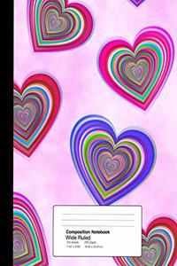 Composition Notebook Wide Ruled 7.44 X 9.69 Inches 100 Sheets / 200 Pages