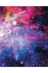 Pink and Blue Galaxy Notebook