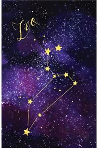 Journal Notebook Zodiac Sign Leo Constellation