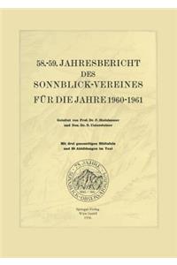 58.-59. Jahresbericht Des Sonnblick-Vereines Für Die Jahre 1960-1961