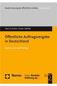 Offentliche Auftragsvergabe in Deutschland