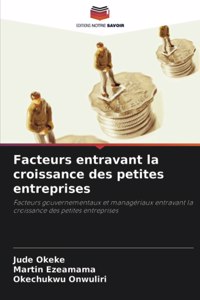 Facteurs entravant la croissance des petites entreprises