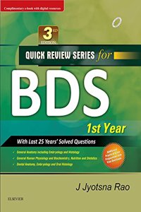 Quick Review Series for BDS 1st Year, 3/e (Complimentary e-book with digital resources)