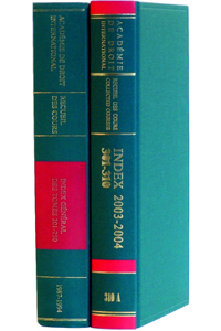 Recueil Des Cours General Index