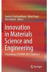 Innovation in Materials Science and Engineering