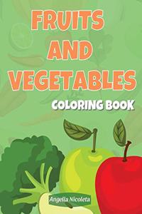 Fruits and Vegetables Coloring Book