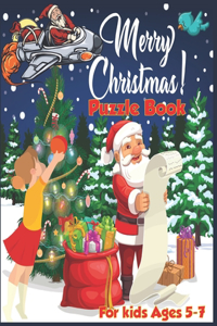 Christmas Puzzle Book For Kids Ages 5-7