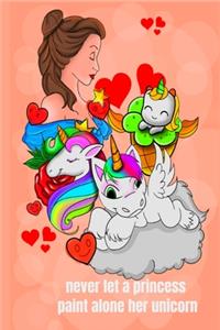 Never let a princess paint alone her unicorn