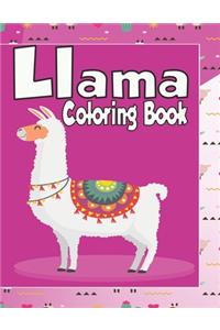 llama coloring book: Llama Llama Coloring Book for ages 3-9